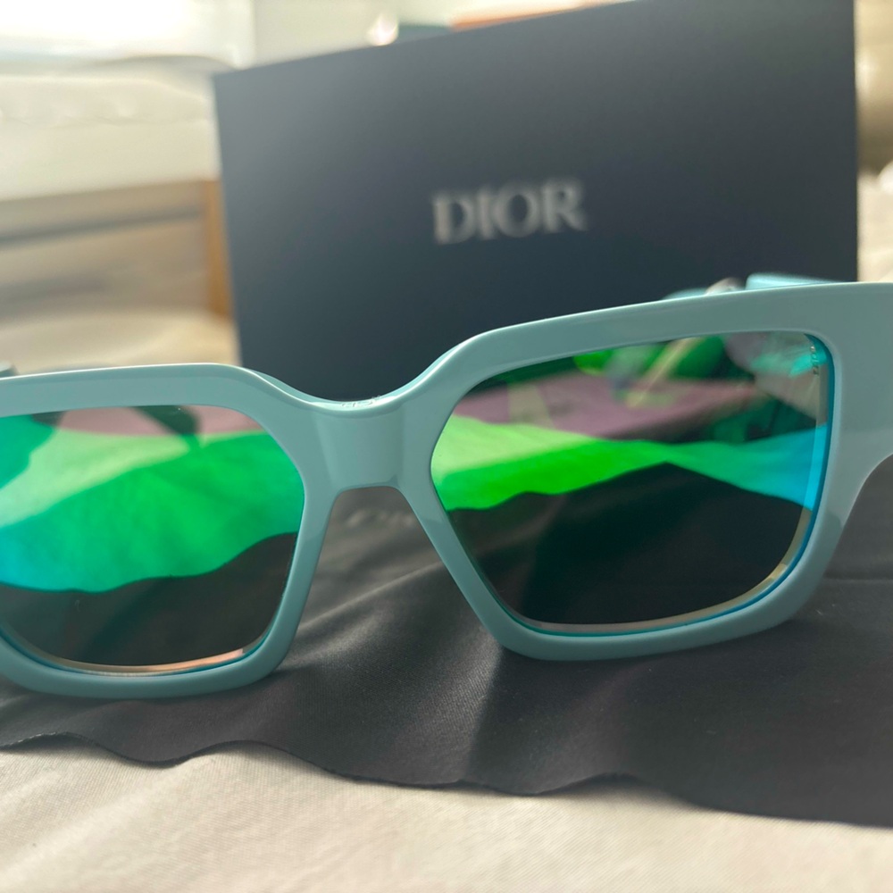 DIOR Sunglasses Men CD SU 80C7 LIMITED EDITION SKY BLUE GREEN MIRROR